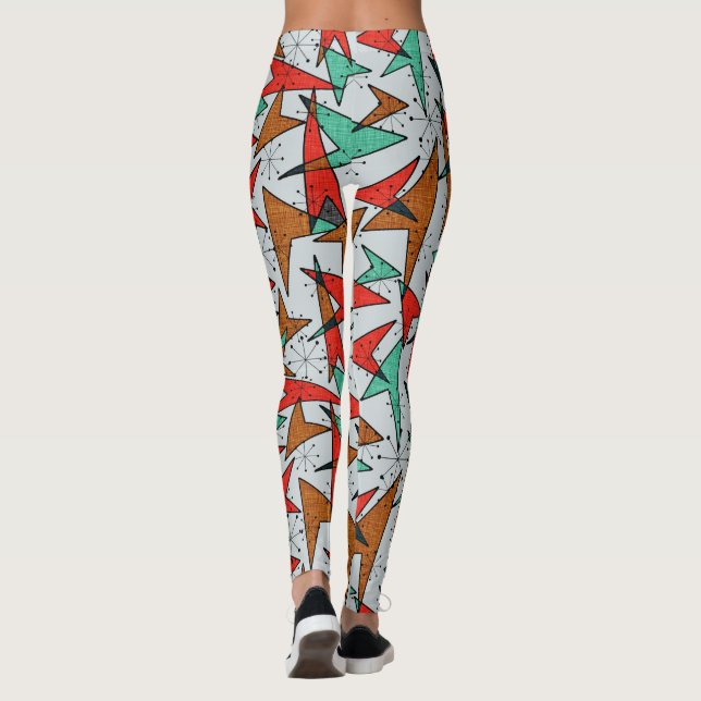 Aqua e Laranja, Setas Atômicas, Leggings de Starbu (Verso)