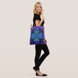 Aqua e Lilac Fractal Joy Tote Bag