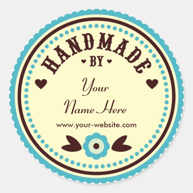 Aqua Flower Manuseada Por Autocolantes Personaliza (Frente)