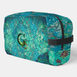 Aqua Mosaico Lg Zippered_Bag Tartarugas Indigenosi