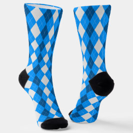 AQUA & OCEAN BLUE Argyle Meias