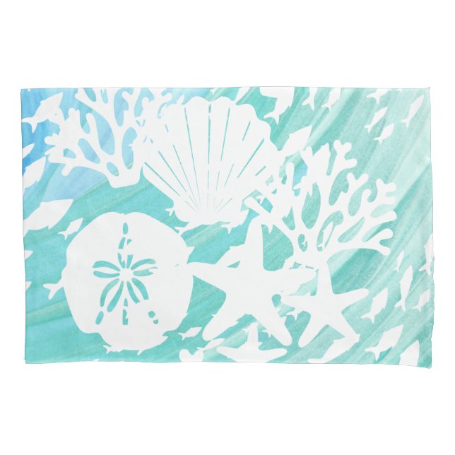 Aqua Ocean Seashell Fish Coral (Frente)