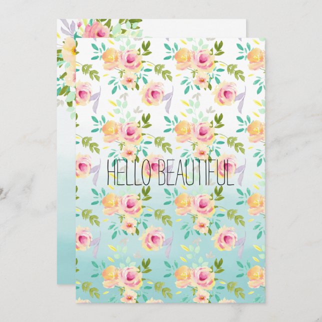 Aqua Ombre Amarelo-rosa (Frente/Verso)