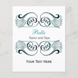 aqua, panfletos negros e brancos de chic Business