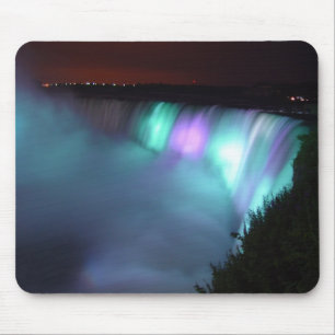 Aqua roxo Mousepad da noite de Niagara Falls