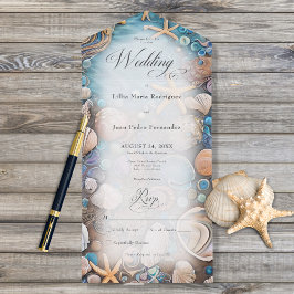 Aqua Seashell Rustic Beach No Janto