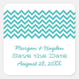 Aqua Simple Chevron Salve os Adesivos de Data