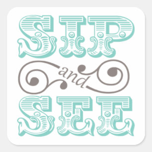 Aqua Sip e veja adesivos para presentes