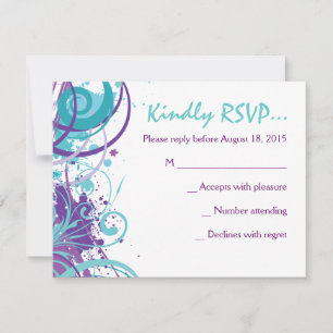 AQUA SWIRLS & STARS Bat Mitzvah Convite