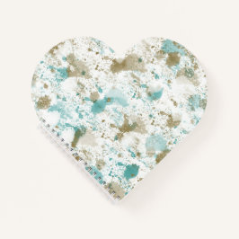 Aqua Teal Cream Watercolor Tie Dye Abstrato