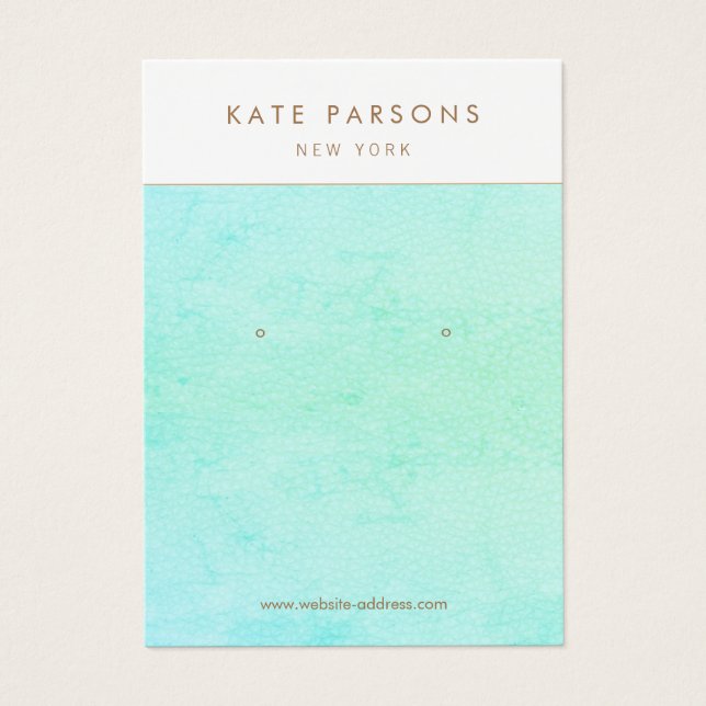 Aqua Turquoise Blue Earring Display (Frente)