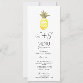 Aquarela Abacaxi Oásis Tropical Folha - Menu