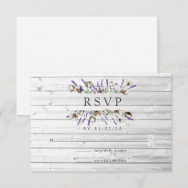 Aquarela Algodão Lavanda Casamento País RSVP Ca