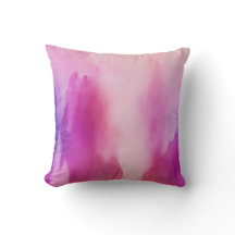 Aquarela Almofadas Espaço Positivo Rosa Roxo