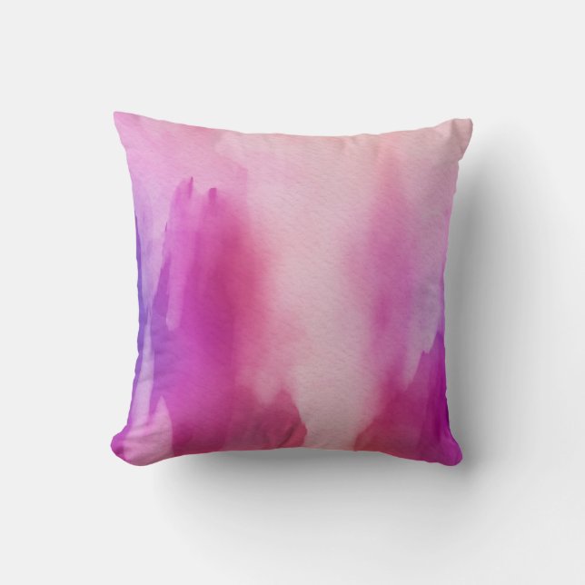 Aquarela Almofadas Espaço Positivo Rosa Roxo (Frente)