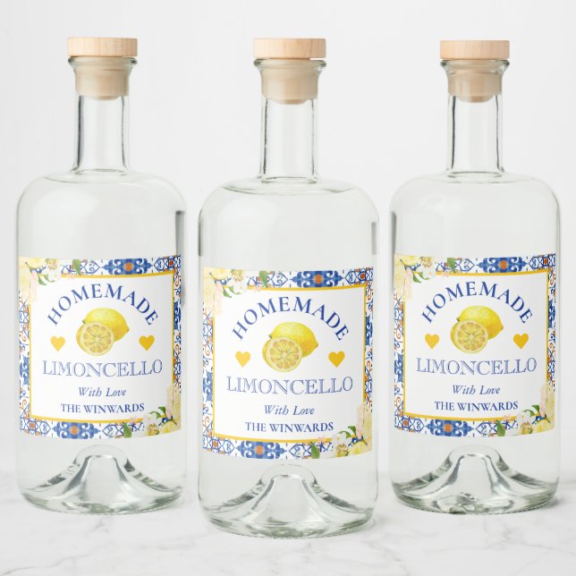 Aquarela Amarelo & Azul Limoncello Caseiro (Garrafas)