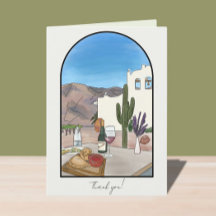 Aquarela Argentina Salta Cartões de agradecimentos