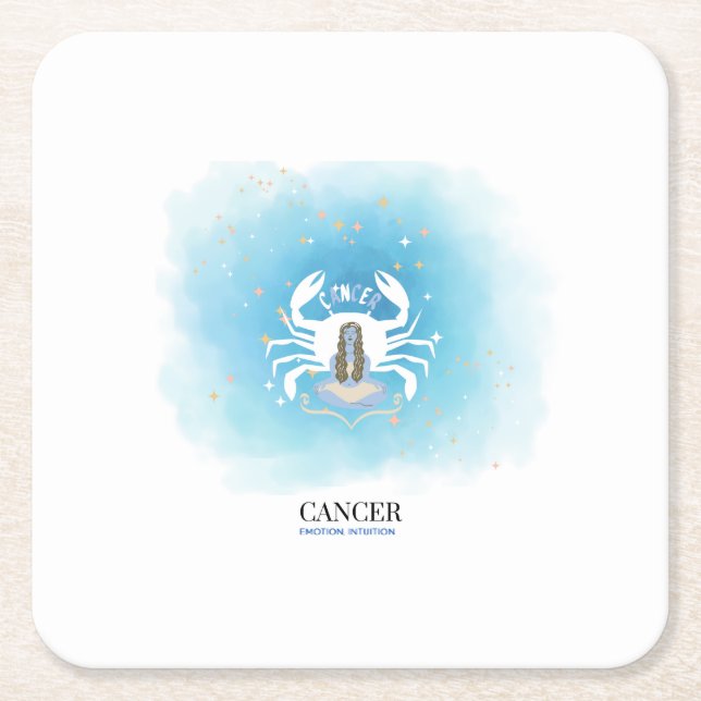 Aquarela Astrologia - Conjunto de Porta-Copos de P (Frente)