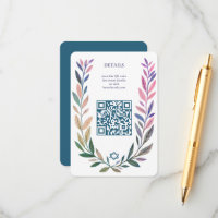 Aquarela Botânica CONVITE Bar Mitzvah QR personali