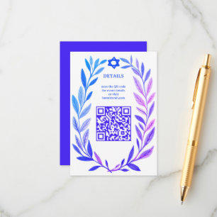 Aquarela Botânica CONVITE QR Bar Mitzvah PERSONALI