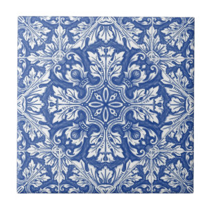 Aquarela Capri Maiolica Azul Azulejos Portugueses
