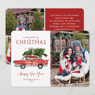 Aquarela   Cartão com fotos de Natal
