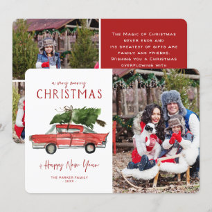 Aquarela   Cartão com fotos de Natal