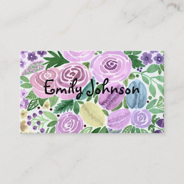 Aquarela, cartão pessoal (Frente)