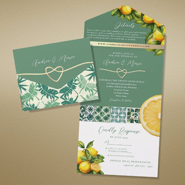 Aquarela Casamento Mediterrâneo Limão (Criador carregado)