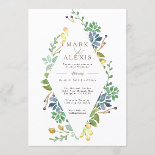 Aquarela  Convite de casamento