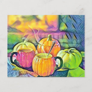 Aquarela de abóboras outono vintage cores de outon