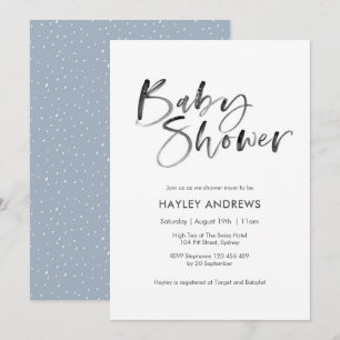 aquarela de convite de chá de fraldas