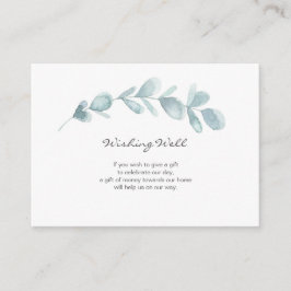 Aquarela de jardim de eucalipto | Wishing - Cartão