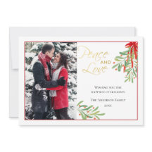 Aquarela de Mistletoe | Cartão de Fotos de Férias