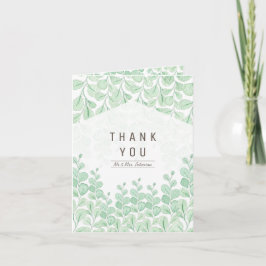 Aquarela de Vinha de Jardim | Cartões de agradecim