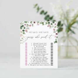 "Aquarela" Ele disse, ela disse "Jogo do Chá"