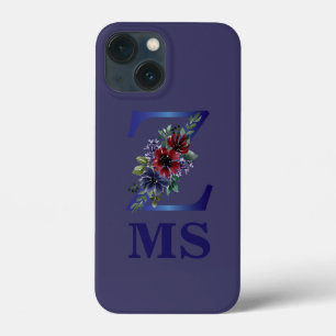 aquarela elegante de um buquê floral vermelho e az