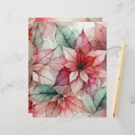 Aquarela em Estilo de Tinta Álcool Poinsettia Scra