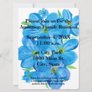 Aquarela Esqueça-Me-Não Flores