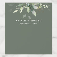 Aquarela eucalyptus foliage sage casamento verde