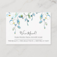 Aquarela Floral Anúncio de Mudança para Nova Casa