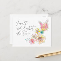 Aquarela floral - Cartão postal Eu ajudo e incito