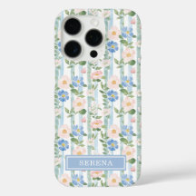 Aquarela Floral Listrada Personalizada Rosa