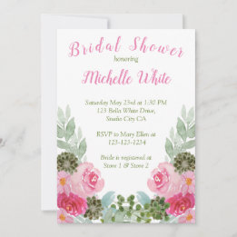 Aquarela Floral Rosa Elegante