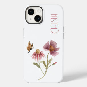 Aquarela Flores Flóridas Nome da Borboleta Floral