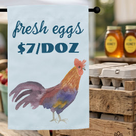 Aquarela Frango e Ovos à Venda no Mercado da Fazen