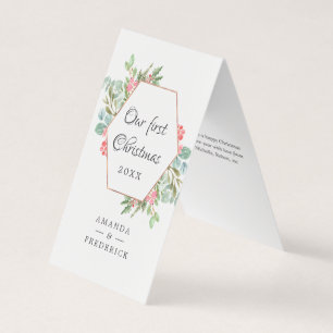 Aquarela Geométrica Nossa Primeira Foto De Natal