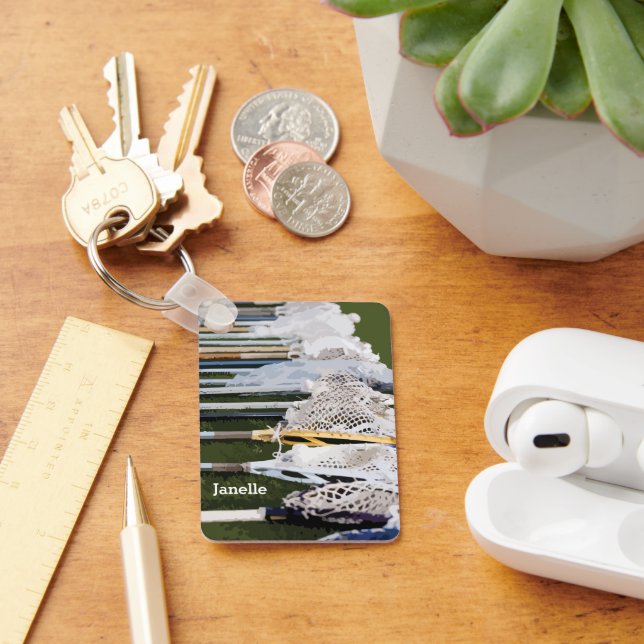 Aquarela Lacrosse Chaveiro (Mesa)