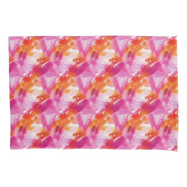 Aquarela Laranja Rosa Abstrato (Frente)
