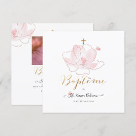 Aquarela Les Fluers  Anúncio de Batismo